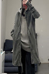 BORIS BIDJAN SABERI FMV00014 hooded jacket PBBS30 dark gray cotton